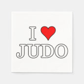 I Liebe Judo Serviette (Vorderseite)