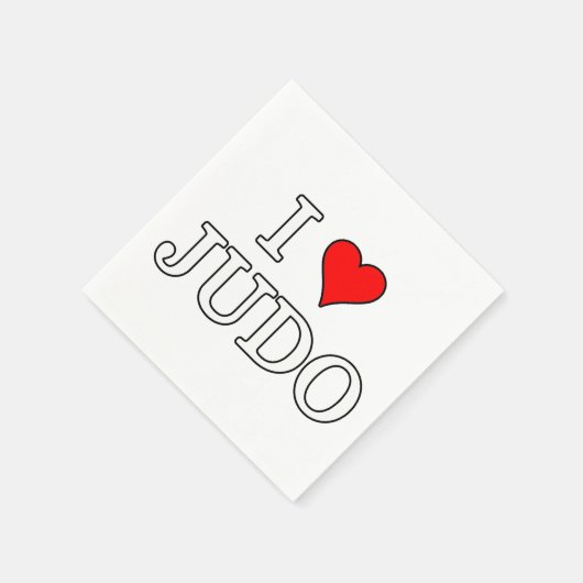 I Liebe Judo Serviette (Ecke)