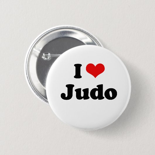 I Liebe-Judo-T-Shirt Button (Vorne & Hinten)