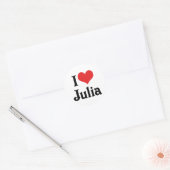 I Liebe Julia Runder Aufkleber (Umschlag)
