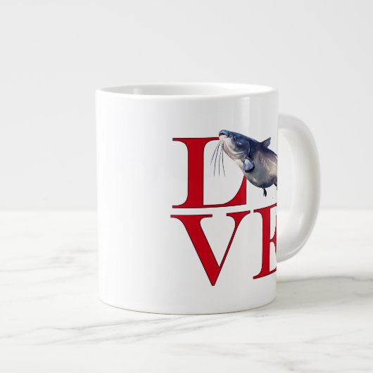 I LIEBE Jumbo-Tasse (Vorderseite Rechts)