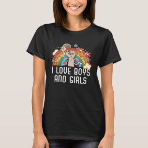 I Liebe Jungen und Mädchen Bisexueller Stolz Bisex T-Shirt