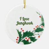 I Liebe Jungkook Korea Weihnachtsschmuck (Vorne)