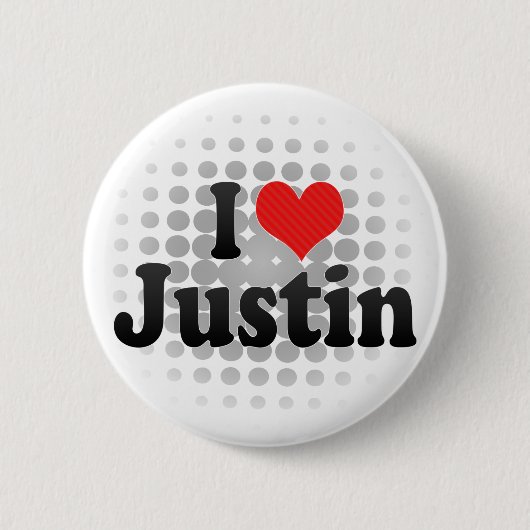 I Liebe Justin Button (Vorderseite)