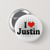 I Liebe Justin Button (Vorne & Hinten)