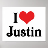 I Liebe Justin Poster (Vorne)