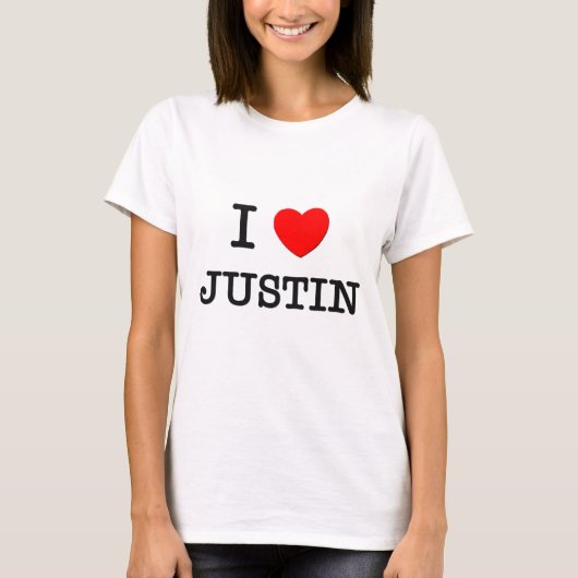I Liebe Justin T-Shirt (Vorderseite)