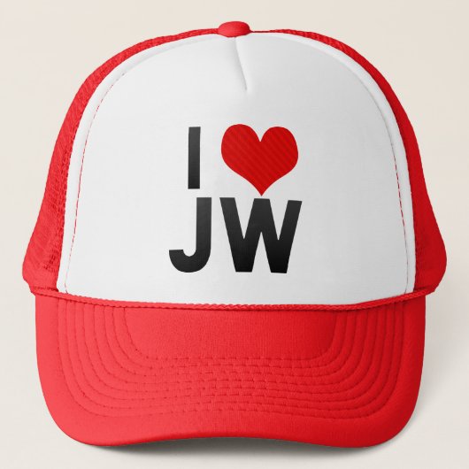 I Liebe JW Truckerkappe (Vorderseite)