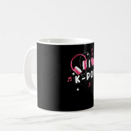 I Liebe K-Pop Kaffeetasse (Vorderseite Links)