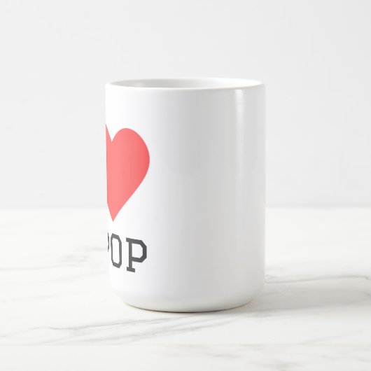 I Liebe k-Pop Kaffeetasse (Mittel)