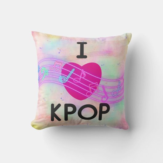 I Liebe K-Pop Kissen (Vorderseite)
