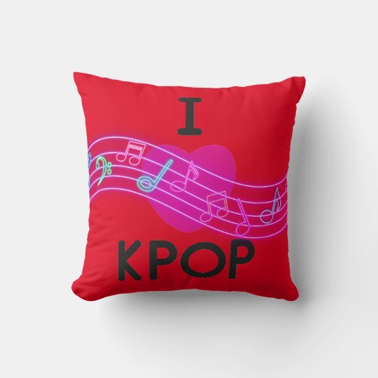 I Liebe K-Pop Kissen (Vorderseite)