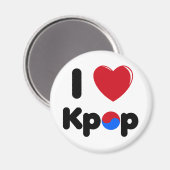 I Liebe-k-Pop-Kühlschrankmagnet Magnet (Vorderseite/Rückseite)