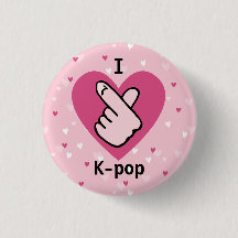 I Liebe K-Pop Pink Finger Herz BlackPink