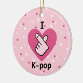 I Liebe K-Pop Pink Finger Herz BlackPink Keramik Ornament (Links)