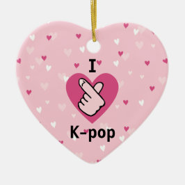 I Liebe K-Pop Pink Finger Herz BlackPink Keramik Ornament