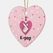 I Liebe K-Pop Pink Finger Herz BlackPink Keramik Ornament (Links)