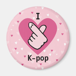 I Liebe K-Pop Pink Finger Herz BlackPink Magnet