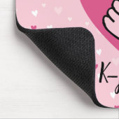 I Liebe K-Pop Pink Finger Herz BlackPink Mousepad (Ecke)