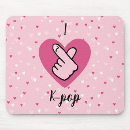 I Liebe K-Pop Pink Finger Herz BlackPink Mousepad