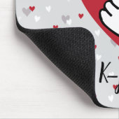 I Liebe K-Pop Red Gray Finger Heart Mouse Pad Mousepad (Ecke)