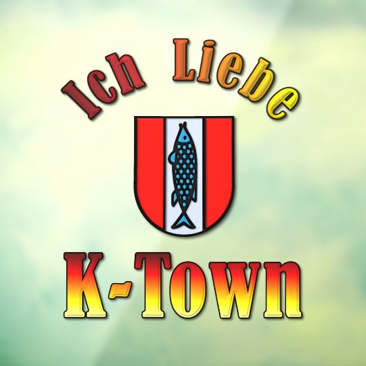 I Liebe K-Town Window Cloning Fensteraufkleber (Blatt 3)
