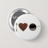 I Liebe Kaffee 01 Button (Vorne & Hinten)