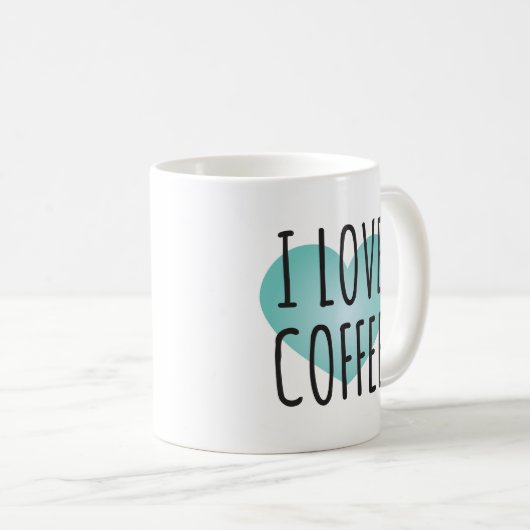 I Liebe Kaffee (11 oz) Tasse Kaffee (VorderseiteRechts)