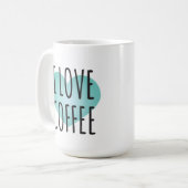 I Liebe Kaffee (15 oz) Tasse Kaffee (Vorderseite Links)