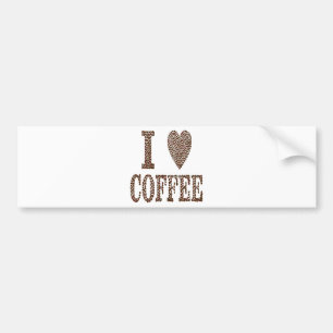 I Liebe Kaffee Autoaufkleber