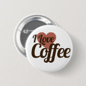 I Liebe Kaffee Button (Vorne & Hinten)