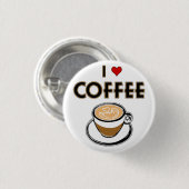 I Liebe Kaffee Button (Vorne & Hinten)