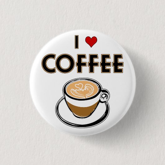 I Liebe Kaffee Button (Vorderseite)