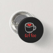 I Liebe Kaffee Button (Vorne & Hinten)