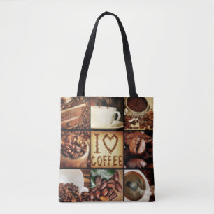 I Liebe-Kaffee-Collage Tasche