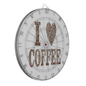 I Liebe Kaffee Dartscheibe (Vorderseite Links)