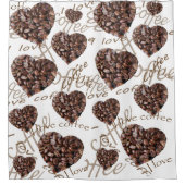 I Liebe Kaffee Duschvorhang (Vorderseite)