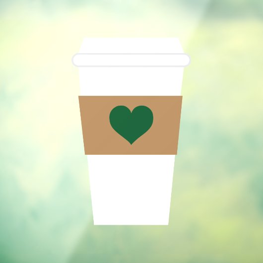 I Liebe Kaffee erhältlich Kaffee Cup Fensteraufkleber (Blatt 3)