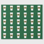 I Liebe Kaffee erhältlich Kaffee Cup Geschenkpapier (Flach)