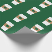 I Liebe Kaffee erhältlich Kaffee Cup Geschenkpapier (Ecke)