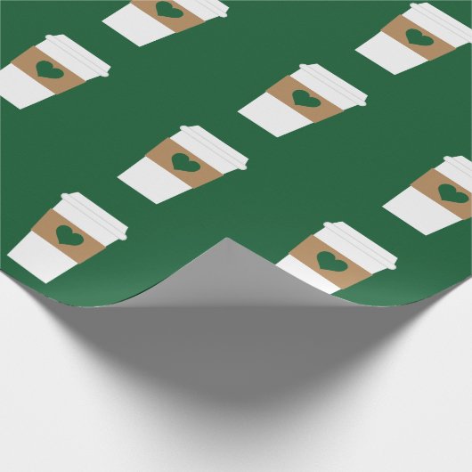 I Liebe Kaffee erhältlich Kaffee Cup Geschenkpapier (Ecke)