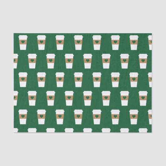 I Liebe Kaffee erhältlich Kaffee Cup Seidenpapier (Vorderseite)