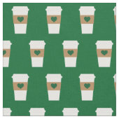 I Liebe Kaffee erhältlich Kaffee Cup Stoff (Nahaufnahme)