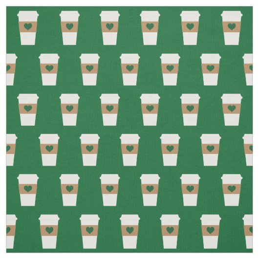 I Liebe Kaffee erhältlich Kaffee Cup Stoff (Muster)
