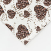 I Liebe-Kaffee!! Fleecedecke (Ecke)
