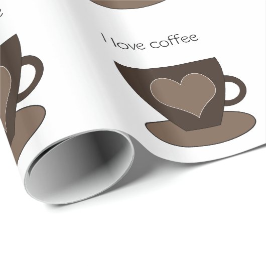 I Liebe Kaffee Geschenkpapier (Rolleneckpunkt)