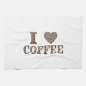 I Liebe Kaffee Geschirrtuch (Horizontal)
