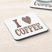 I Liebe Kaffee Getränkeuntersetzer (Linke Seite)