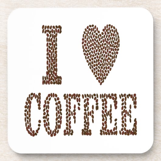 I Liebe Kaffee Getränkeuntersetzer (Vorderseite)