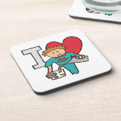 I Liebe Kaffee Getränkeuntersetzer (Linke Seite)